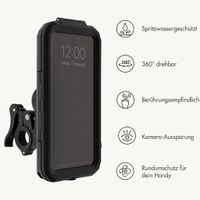 imoshion Premium Fahrrad-Handyhalterung - Spritzwassergeschützt - 360° drehbar - Universal - Schwarz