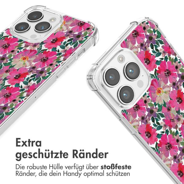 imoshion Design Hülle mit Band für das iPhone 14 Pro - Flower Water