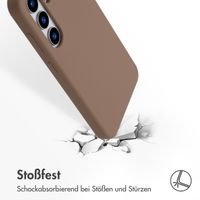 Accezz Liquid Silikoncase mit MagSafe Samsung Galaxy S25 - Hellbraun