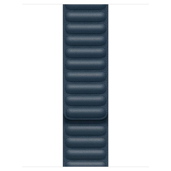 Apple Leather Link für die Apple Watch Series 1 bis 9 / SE (38/40/41 mm) | Series 10 (42 mm) - Größe M/L - Baltic Blue