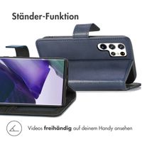 imoshion Luxuriöse Klapphülle Samsung Galaxy S22 Ultra - Dunkelblau