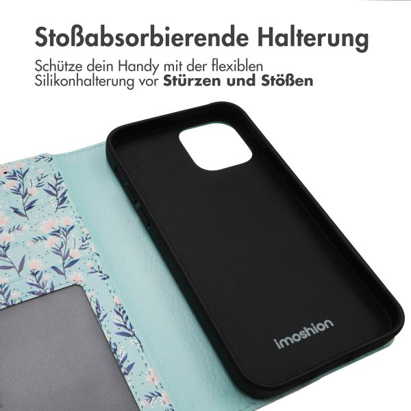 imoshion ﻿Design Klapphülle für das iPhone 12 (Pro) - Blue Flowers