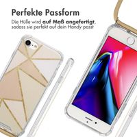imoshion Design Hülle mit Band Apple iPhone SE (2022 / 2020) / 8 / 7 - Beige Graphic