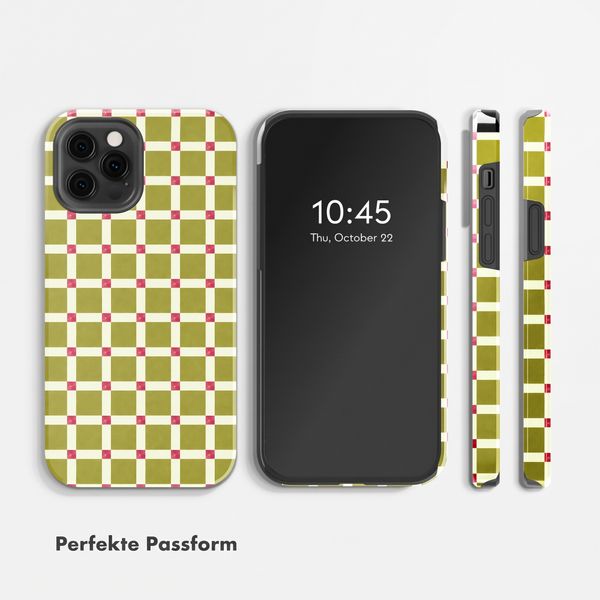 Selencia Vivid Back Cover Apple iPhone 12 - Check This Olive
