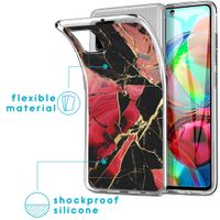 imoshion Design Hülle Samsung Galaxy A71 - Marmor - Rot