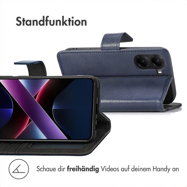 imoshion Luxuriöse Klapphülle Xiaomi Poco X7 Pro - Dunkelblau