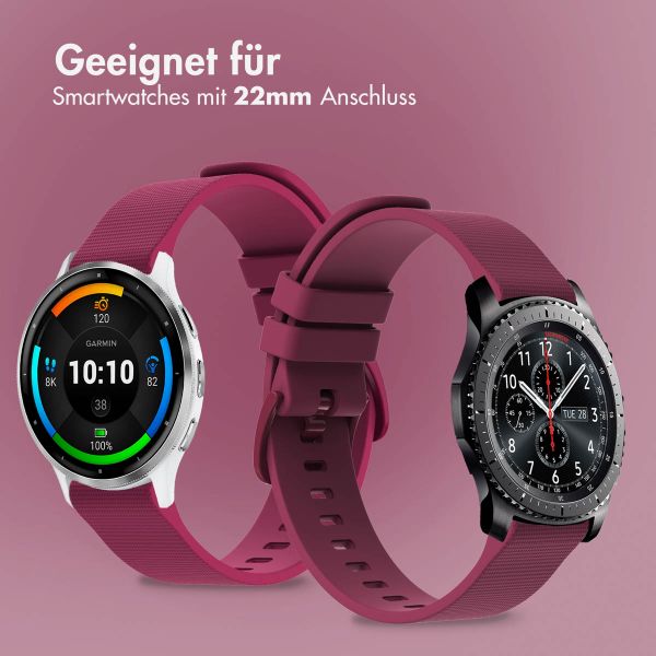 imoshion Sport-Silikonarmband mit Schnalle - Universelle 22 mm Anschluss - Magenta