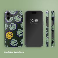Selencia Vivid Rückabdeckung mit MagSafe Apple iPhone 16 - Wavy Smiley Green