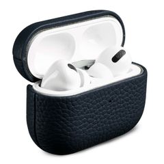 Accezz Echtes Leder Case Apple AirPods Pro - Dunkelblau