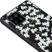 imoshion Design Hülle Samsung Galaxy A42 - Blume - Weiß / Schwarz