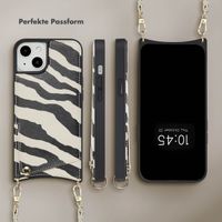 Selencia Nova HandyHülle mit Kordel und Kartenhalter Apple iPhone 14 / 13 - Zazzy Zebra