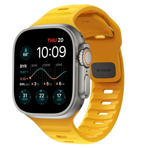 Nomad Sport Band FKM für die Apple Watch Series 1-10 / SE / Ultra (2) - 42/44/45/46/49 mm - Gelb