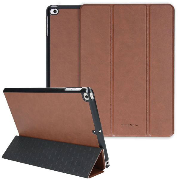 Selencia Trifold Klapphülle veganem Leder iPad 2018/2017/ Air 2 (2014) / Air 1 (2013) /Pro 9.7 (2016)