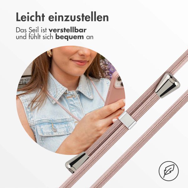 imoshion Silikonhülle mit Band für das Samsung Galaxy S25 - Sand Pink