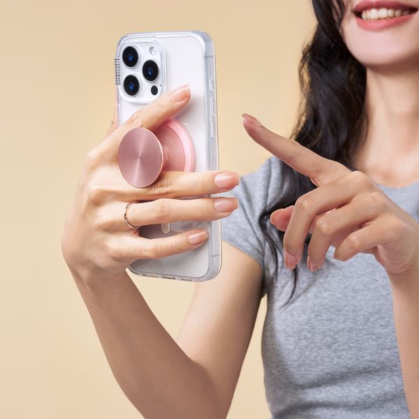 PopSockets PopGrip MagSafe Round - Aluminum Dusty Rose