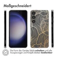 imoshion Design Hülle Samsung Galaxy S24 Plus - Golden Leaves Transparent