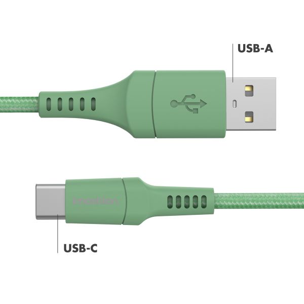 imoshion Braided USB-C-zu-USB Kabel - 2 Meter - Grün