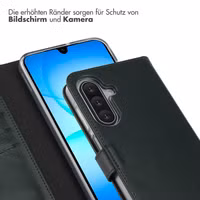 Selencia Echtleder Klapphülle Samsung Galaxy A17 - Grün