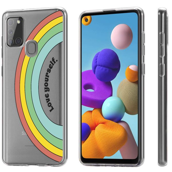 imoshion Design Hülle für das Samsung Galaxy A21s - Rainbow - Multicolor