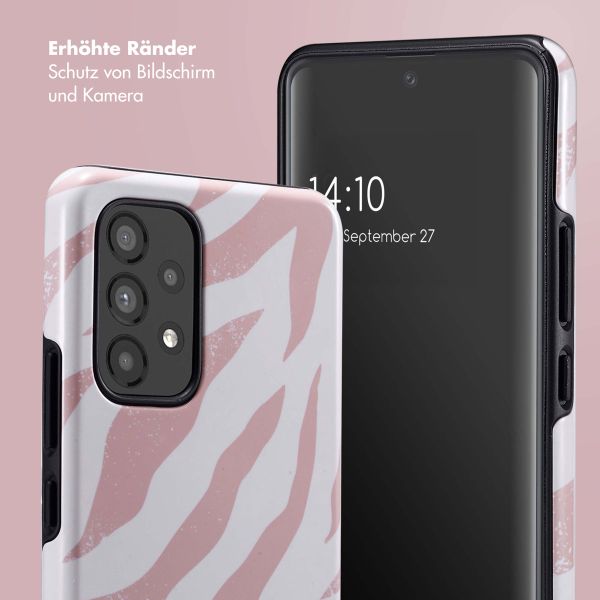 Selencia Vivid Back Cover Samsung Galaxy A53 - Colorful Zebra Old Pink