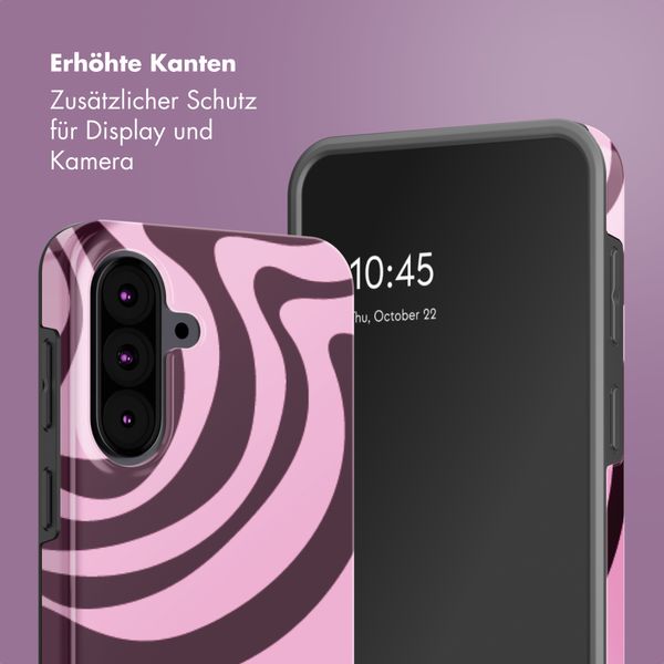 Selencia Vivid Back Cover Samsung Galaxy A37 (5G) - Wavy Swirl Pink Plum