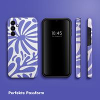Selencia Vivid Back Cover Samsung Galaxy A15 (5G/4G) - Modern Bloom Sapphire Blue