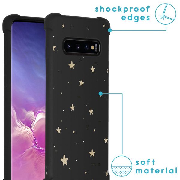 imoshion Design Hülle mit Band für das Samsung Galaxy S10 - Stars Gold