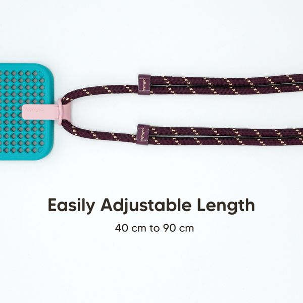 Callbuddy Lanyard - Cross Body Handyband - Burgundy Pink