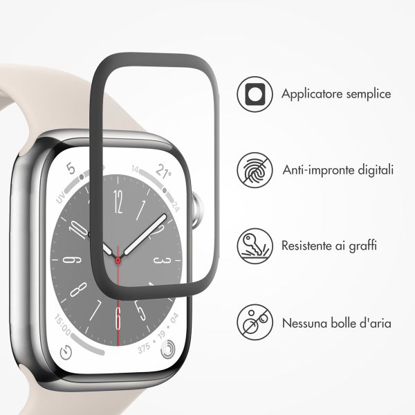 Accezz 2x Displayschutzfolie mit Applikator für die Apple Watch Series 4-6 / SE - 44 mm