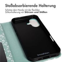 imoshion Design Klapphülle Apple iPhone 17 - Smoke Green Flowers