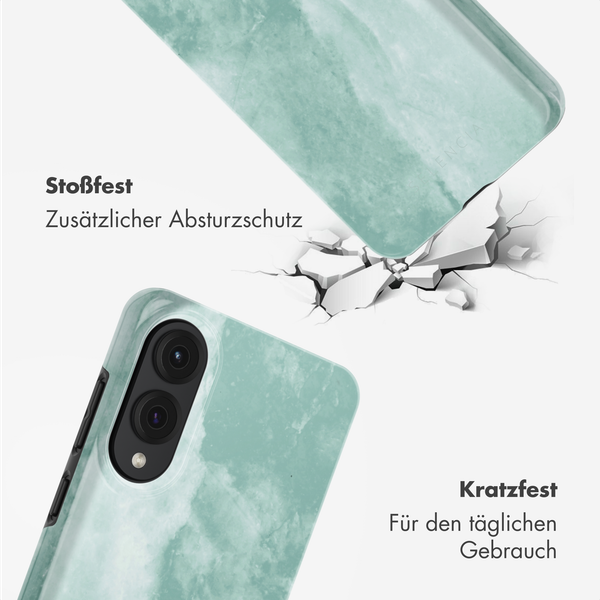 Selencia Vivid Back Cover Samsung Galaxy S25 Edge - Marble Grayed Jade