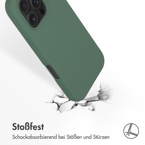 Accezz Liquid Silikoncase mit MagSafe für das Apple iPhone 16 Pro - Dunkelgrün