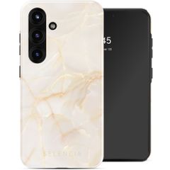 Selencia Vivid Back Cover Samsung Galaxy S25 - Golden Beige Marble