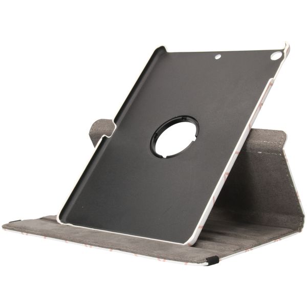 imoshion 360° drehbare Design Tablet Klapphülle Apple iPad 9 (2021) 10.2 Zoll / iPad 8 (2020) 10.2 Zoll / iPad 7 (2019) 10.2 Zoll - Cubes Rose Gold