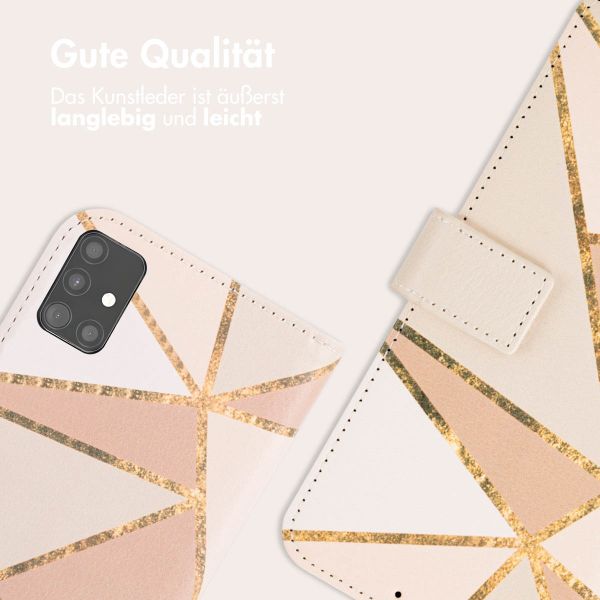 imoshion Design Klapphülle Samsung Galaxy A51 - Beige Graphic