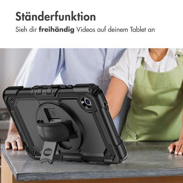 Accezz Robustes Back Cover mit Schultergurt Samsung Galaxy Tab A11 Plus / A9 Plus - Schwarz