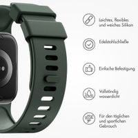 imoshion Silikonband für Xiaomi Smart Band 9 / 8 Pro / Redmi Watch 6 / 5 / 4 - Dunkelgrün