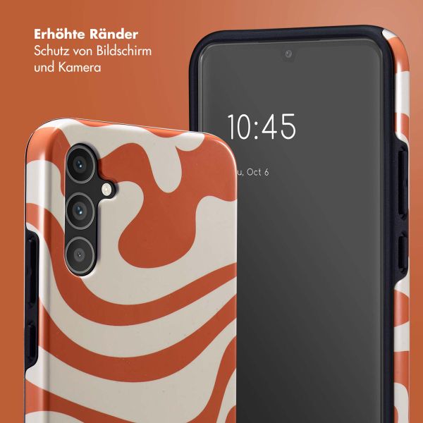 Selencia Vivid Tough Back Cover für das Samsung Galaxy A34 (5G) - Dream Swirl Orange