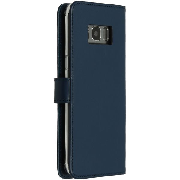 Selencia Echtleder Klapphülle Samsung Galaxy S8 - Blau
