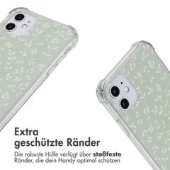 imoshion Design Hülle mit Band Apple iPhone 11 - Smoke Green Flowers