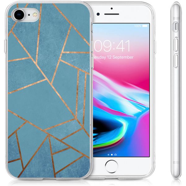 imoshion Design Hülle für das iPhone SE (2022 / 2020) / 8 / 7 / 6s - Blue Graphic