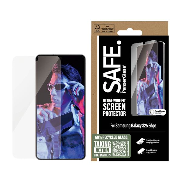 SAFE by PanzerGlass Ultra-Wide Fit Screenprotector inkl. Applikator Samsung Galaxy S25 Edge