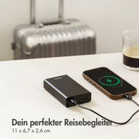 imoshion Ultra Series Aluminium Powerbank 20.000 mAh - Schnellladen bis 33W - Black