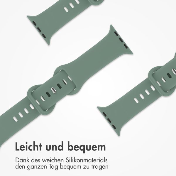 imoshion Silikon-Armband⁺ für  Apple Watch Series 1 t/m 11 / SE / Ultra (44/45/46/49 mm) - Größe M/L - Pine