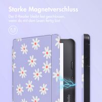 imoshion Design Slim Hard Case Sleepcover mit Stand Kobo Libra 2 / Tolino Vision 6 - Flowers Distance