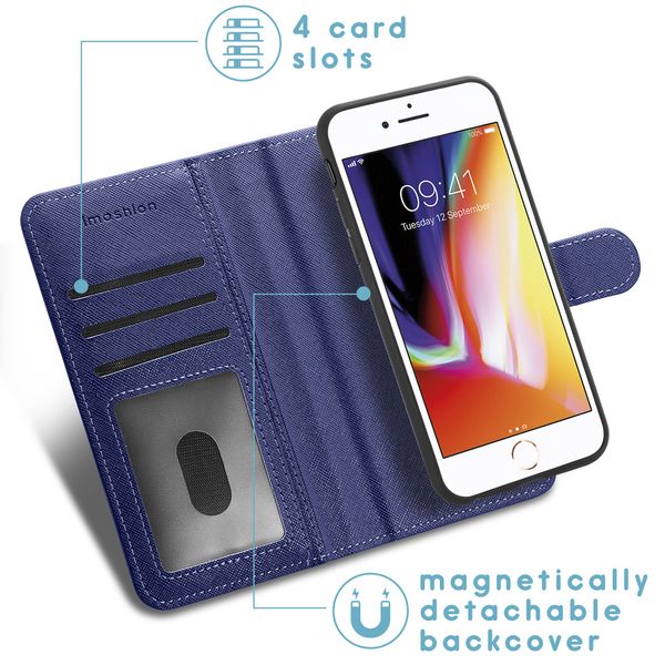 imoshion Luxuriöse Portemonnaie-Klapphülle Apple iPhone SE (2022 / 2020) 8 / 7
