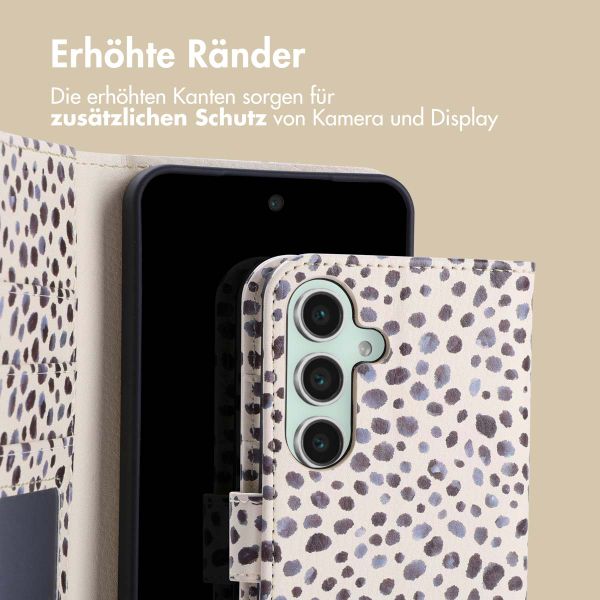 imoshion Design Klapphülle Samsung Galaxy S25 - Black And White Dots