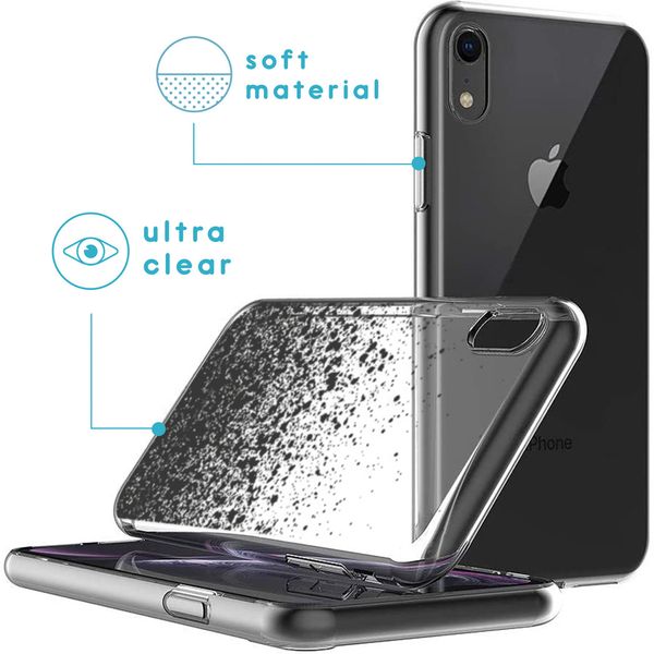 imoshion Design Hülle Apple iPhone Xr - Splatter Black