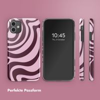 Selencia Vivid Backcover iPhone 11 - Wavy Swirl Pink Plum