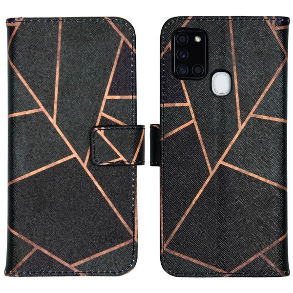 imoshion Design TPU Klapphülle Galaxy A21s - Black Graphic